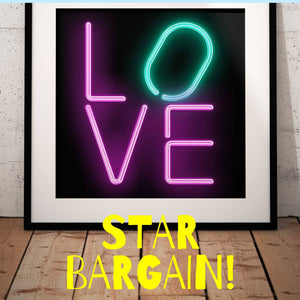 LOVE - Neon Pink/Green - Super Seconds Sale Price!